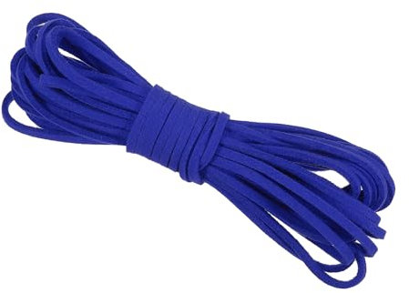 PATIKIL 5.5 Yards x 3mm Faux Suede Leather Cord, Leather Lace String for Bracelet Necklace Beading Making DIY Crafts, Navy Blue