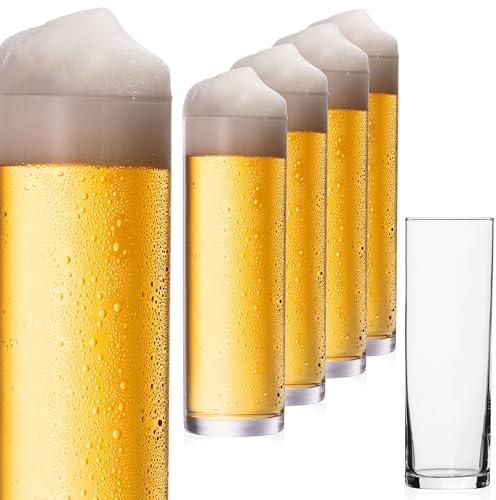 IMPERIAL glass Imperial, set di 6 bicchieri da birra in vetro, 200 ml (max. 250 ml), bastoncini da birra da 0,2 l, lavabili in lavastoviglie