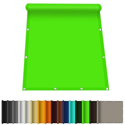 Sonnensegel Rechteckig 2.5 x 6 m Sonnenschutz Sichtschutz Tarp mit Ösen Sichtschutz Reißfest Wetterfest Ohne Bohren für Garten Balkon & Terrasse, Zart Grün