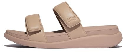 Fitflop F-Mode Go Sandales plates réglables à deux barres pour femme, beige, 37 EU