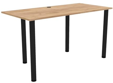 AKKE Gaming Tisch Schreibtisch Gamingtisch Computertisch 100 x 60 cm 3 cm Höhenverstellbar Metall PCV Laminiert Gold Craft