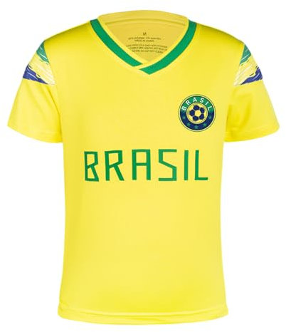Cnins Fußballtrikots für Jugendliche und Erwachsene, Größe XS – 3XL – Übungsuniformen für Sportfans, Brazil-Pe, Large/X-Large