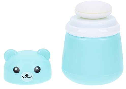 Hohopeti 2stücke Cartoon Bären-puderquaste Box Tragbarer Behälter Für Babypuder Für Unterwegs Mit Praktischer Funktionalität Und Süßem Design Für Und Outdoor-aktivitäten