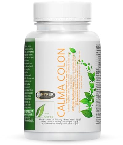 Hyper Calma Colon Supporta la Digestione e Riduce il Gonfiore Addominale - Detergente Intestinale Profondo contro Stitichezza, Flatulenza e Disagio Intestinale Allevia i Sintomi del Colon Irritabile