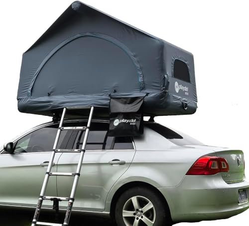 TentHome Tienda Techo Coche de Campaña Hinchable 2-3 Personas, Tienda de Techo para Coche Furgoneta SUV Montaje Rapido, Tienda sobre el Techo Coche Inflable Profesional Anti-UV Ligera Impermeables