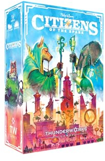 Citizens of The Spark Board Game | Smart Combos Strategy Card Writing Game | Competitive Tableau Builder | Fantasy Sci-Fi Animals | 1-5 Players