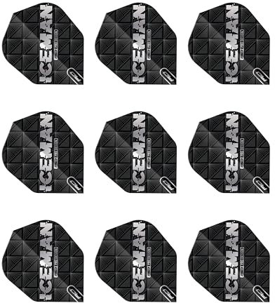 RED DRAGON Professioneller Spieler Gerwyn Price Iceman Hardcore Form No. 6 Extra dick - 100 Mikron - Dart Flüge 3 Setz pro Packung (9 Dart Flüge Insgesamt)