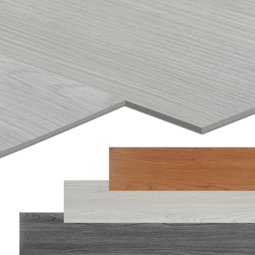 Jopassy PVC Bodenbelag Selbstklebend, Vinylboden Selbstklebend ca. 12.5 m² 90 Fliesen,Rutschfest Wasserfest,Bodenfliesen 91.5x15.2cm Laminat Dielen Vinyl-Fliesen für Fußbodenheizung,Rauchgrau