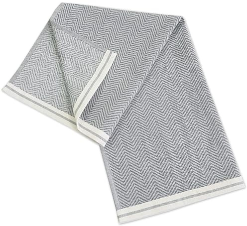 framsohn Geschirrtücher Modern Kitchen 'Fischgrät' Grau 50 x 70 cm