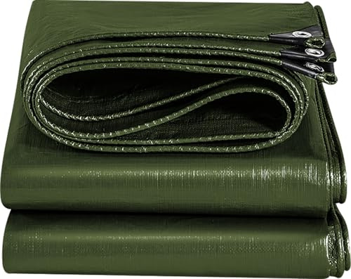 Abdeckplane 1x2m,Wasserdicht Abdeckplane mit Ösen, Grün Multifunktionale Polyester-Plane,160g/㎡,Gewebeplane Schutzplane Allzweckplane, Reißfest, UV-stabilisiert