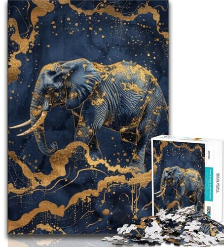 Jigsaw Fantasy Elephant 1000-teiliges Puzzle für Erwachsene und Jugendliche Lernspielzeug ganze Familie (26x38cm)