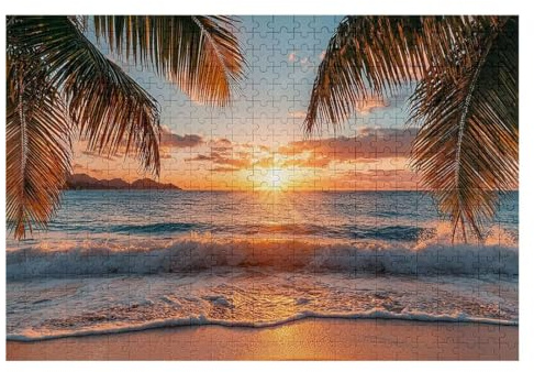 Puzzle 5000 Teile Erwachsene Strand Puzzle Landschaft Klassische Holzpuzzle Erwachsene 156x105cm, Impossible Lernspiel Herausforderung Puzzlespiele für Die Ganze Familie Relaxing Geschenk Deko B-99