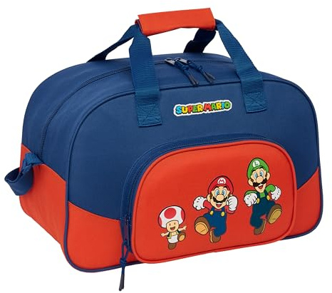 SUPER Mario Mamma MIA Sporttasche, Rucksack, ideal für Kinder verschiedener Altersgruppen, bequem und vielseitig, Qualität und Widerstandsfähigkeit, 40 x 23 x 24 cm
