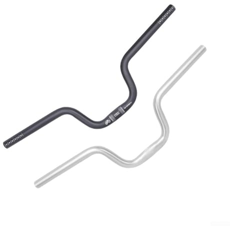 Balanced Control Lenker für Falträder, 25,4 x 580 mm, Aluminiumlegierung mit erhöhtem Vorbau, 120/160 mm, für Brompton (25,4 x 580 x 120 mm, schwarz)