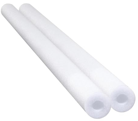 APLVFFZH 2 Piezas Fideos Flotadores Piscina Tubos Esponja Noodles Agua Huecos Adecuado para Entrenamiento Flotación Actividades Familiares Juegos Piscina Playa, Blanco
