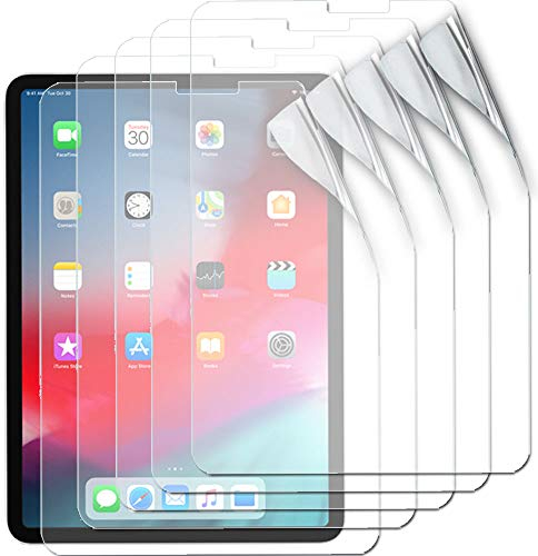 TECHGEAR 5 Pack Protection d'Écran pour iPad Pro 12.9 (6ème 5ème 4ème 3ème Génération), Film de Protection Ultra Clair Compatible pour Nouvel iPad Pro 12,9 pouces 2022/2021/2020