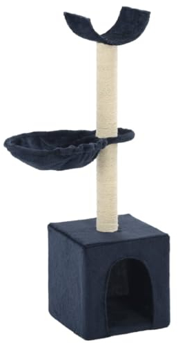 vidaXL Katzenkratzbaum Sisal 105cm Blau Kratzbaum Katzenbaum Kletterbaum
