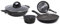 Aeternum Essential Set Batteria di Padelle e Pentole 5 pezzi, Adatto all'induzione, Alluminio, Black