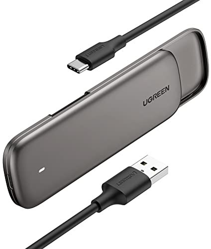 UGREEN USB 3.1 Case Esterno per Disco Rigido M.2 NGFF a USB C per B-Key e B+M 2230/2242/2260/2280 6Gbps UASP 2TB per PS4 PS3 Xbox PC, Cavo USB C 0.5M,Tool-Free