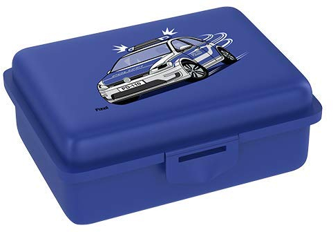 Fizzii Lunchbox (Inkl. Obst-/ Gemüsefach, schadstofffrei, spülmaschinenfest, Motiv: Polizei)