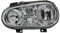 Faro principal delantero izquierdo H1/H7 para modelo IV (1J1/1J5) año de fabricación: 08/1997 – 06/2006 Cabriolet (1E7) 06/1998-06/2002