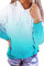 HVEPUO Tops Teenager Mädchen Batik Hoodie Streetwear Für Pullover Damen Farbverlauf Sweatshirt Langarmshirt Ombre Cute Klamotten Tik Tok Pulli Frauen Hippie Kapuzenpullover Blau M