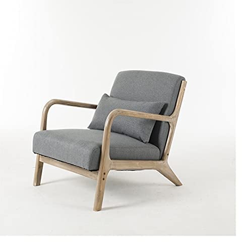 DUNAKE Relaxsessel Fernsehsessel Einzelsofa Ruhesessel,Zuhause, Schlafzimmer, Balkon, Garten, bequem und langlebig, praktisch und modisch (Color : Grey 1)
