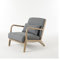DUNAKE Relaxsessel Fernsehsessel Einzelsofa Ruhesessel,Zuhause, Schlafzimmer, Balkon, Garten, bequem und langlebig, praktisch und modisch (Color : Grey 1)