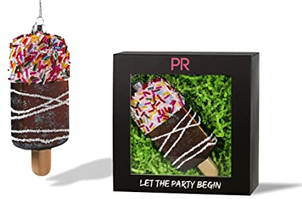 Party Rock | Chocolate Ice Cream Pop Glas Ornament | Food Collection