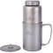 Boundless Voyage Titanbecher mit flachem Deckel Sportwasserflasche aus Titan 35,5 fl oz/1050 ml Ultraleicht, auslaufsicher für Camping im Freien Ti3007D