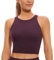 CRZ YOGA Donne Butterlux Collo Alto Palangaro Gli Sport Reggiseno - U Indietro Allenamento Top Corto Viola Profondo 44