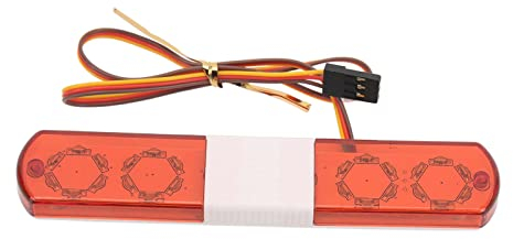 VGEBY RC Auto LED Licht, Simulationsdesign 4 Modi RC Polizei Blitzlampe LED Alarmlicht für 1/8 1/10 RC Autos Rot Auto Modelle