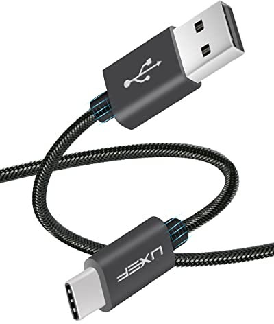 Samsung Charger Cable Fast Charge, 2Pack 6ft Nylon Braided USB C 3A Charging Cord for Galaxy S23 Ultra S22 S21 FE, Z Fold Flip 4, A54 A34 A14, Note 20 10 & Tab S A Tablets (2-Pack A to C 2m)