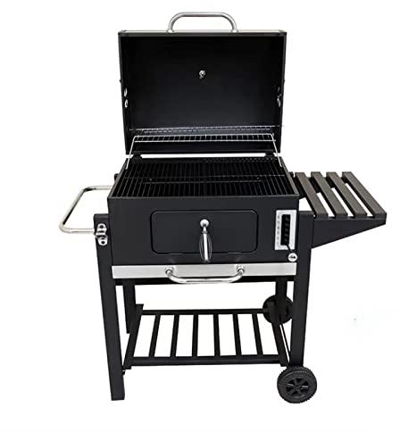 Räuchergrill für den Außenbereich, langlebig, zusammenklappbar, Holzkohlegrill, Grill mit Bodenablage