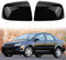Auto Spiegelkappen, 1 Paar Auto Tür Außenspiegelkappe Rückspiegelkappe Seitenspiegel Abdeckungen Kompatibel mit Ford Focus mk2 (2005-2007) (Schwarz)