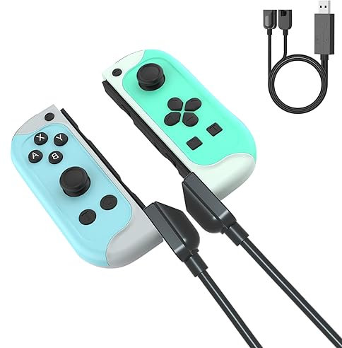 LINGHUANG Charging Cable for Joy Con Controller,Switch Controller Charger for Nintendo Switch/Switch OLED Joycon,with LED Indicator Lamp