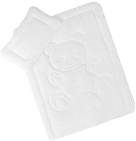 NYVI Kinderbetten Set Junior Plus 2-teilig - Kinderbettdecke 100x135 cm und Kopfkissen 40x60 cm - Kindersteppbett und Kissen - Bettdecken Set Kinder Baby - Schadstoffgeprüft nach Öko-Tex 100