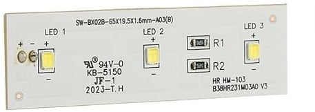 MyApplianceSpares LED Light Circuit Plate for Hoover Candy Fridge Freezer HCF5172BK HDBS5174IW HCN6182WK
