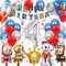 YOUYIKE Dog Ballon 4 Geburtstag Deko, Paw Patrol Geburtstag Deko, 4 Jahre Folienballon Geburtstag, Paw Patrol Luftballon Set mit Alles Gute Banner, Geburtstag Deko für Jungen Mädchen(4)