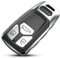 XMSCN Schlüsselanhänger Hülle kompatibel mit Audi Soft TPU Carbon Fiber Key Fob Cover Halter Protector für A4 A5 Q7 Q5 TT TTS S4 S5 RS4 RS5 Keyless Entry 3 Tasten (mit Schlüsselanhänger)