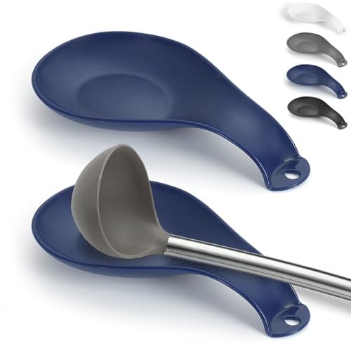 ReaNea Plastics Spoon Rest 2 Piece, Spoon Holder for Stove Top, Kitchen Utensils Holder for Ladles, Tongs, Spatula, Stove Spoon Holder, Dishwasher Safe