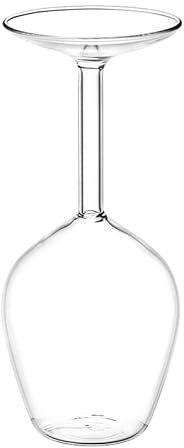 Calice da vino a stelo lungo da 14 once liquide, unico bicchiere da vino rosso capovolto, adatto per matrimoni, picnic, ristoranti, caffè, bar