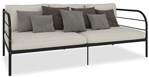 Chaduof Tagesbett USB, Schlafsofa, Schlafcouch, Bettsofa, Sofabett, Daybed, Betten, Bettcouch, Polsterliege, Bett Sofa, Braun Stoff 90x200 cm