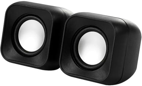 ZHCHAO 2 PCS Laptop Desktop Computer Mini Audio Wired Speaker Multimedia Subwoofer(Argento)