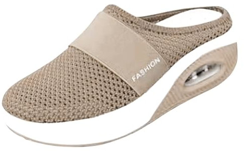Ladies Backless shoeswomendiabetic Shoes Slipper Summer Mule Sneakers for Women Summer Mules for Women Mules and Slides Khaki