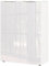 Lomadox Schuhschrank Flurschrank Garderobenschrank Flurkommode Schuhkommode 2 Türen weiß mit Glasfront 87,1x119,8x39,9 cm