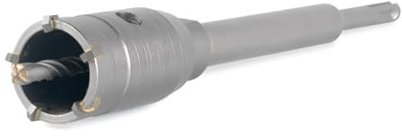 BINOTA 40mm Profi-Betonbohrkrone – SDS-Plus (220mm) – Trockenbohren | Hartmetall-Kernbohrer mit Kreuz-Zentrierbohrer für Trockenbohren in Beton, Ziegel, Mauerwerk, Stein. SDS-Plus-Aufnahme