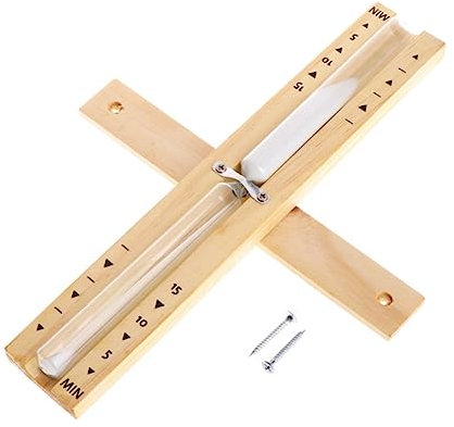 PPcdfre Sablier mural en bois sable blanc 15 minutes pour sauna