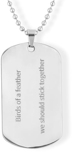 Mikovivi Halskette Birds of a Feather | Merch aus Edelstahl mit Singer-Album-inspiriertem Flanell-Anhänger Halskette Schmuck Geschenke für Konzertfans