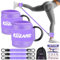 Resistance Bands Set with Ankle Straps, Glutes Workout Equipment, Ankle Weights Bands for Working Out, Butt Exercise Equipment for Women Legs and Glutes (Purple)